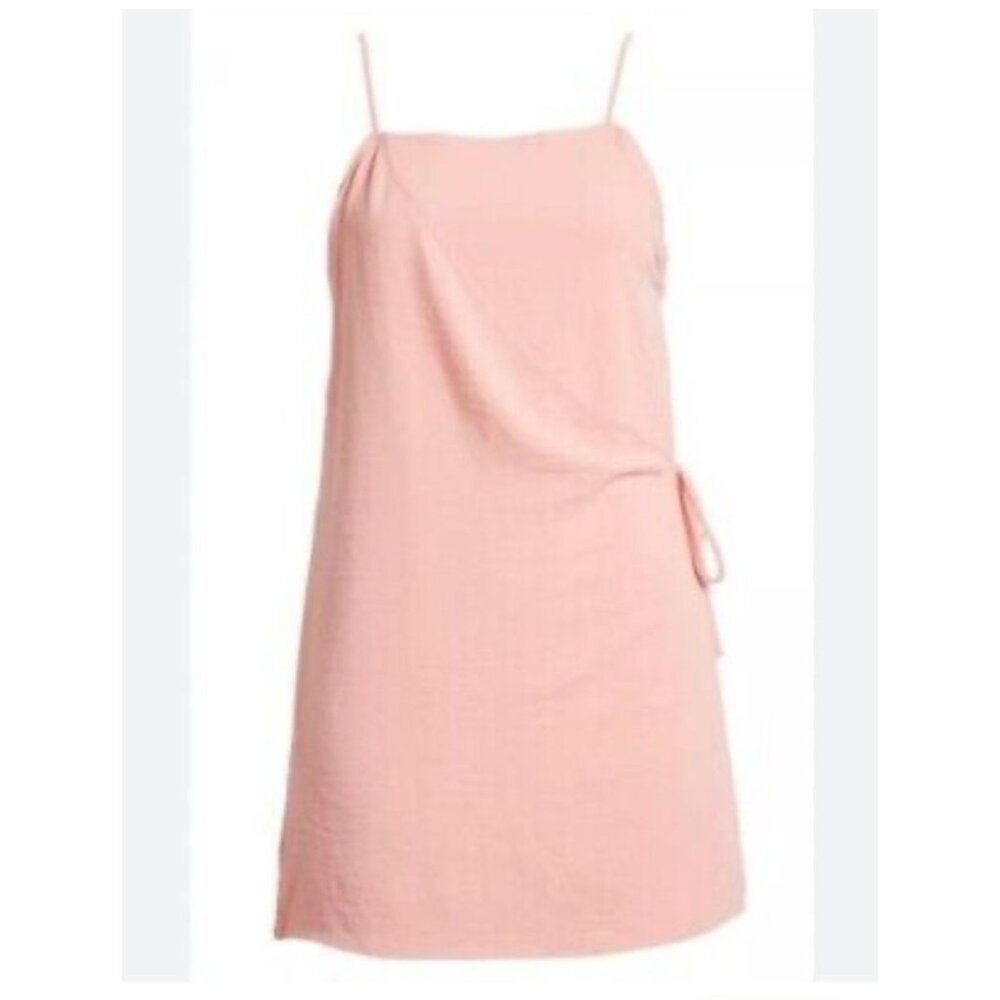 BP. Womens Pink Sleeveless Wrap Dress XS 100% Polyester - Picture 10 of 10